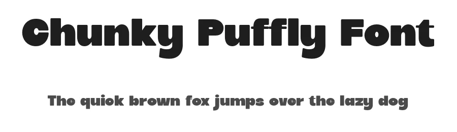 Chunky Puffly Font by GraphicSauce — Display Font
