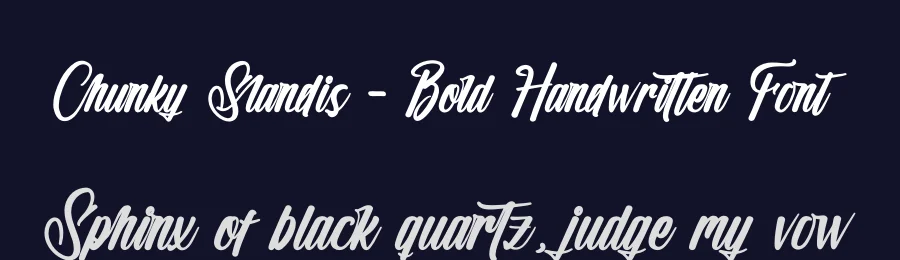 Chunky Slandis – Bold Handwritten Font by stylishtype.co — Script Handwritten Font — thumbnail 2