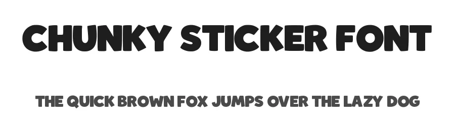Chunky Sticker Font by Almairatype — Display Font
