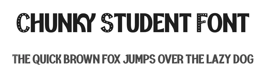 Chunky Student Font by Siapgraph — Display Font