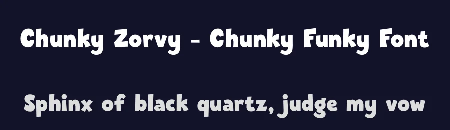 Chunky Zorvy – Chunky Funky Font by syauqistudio — Display Font — thumbnail 2