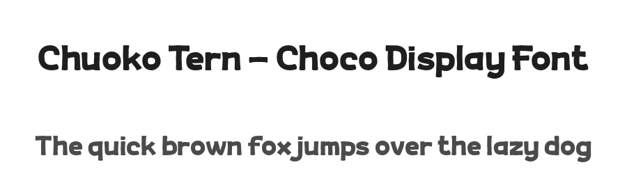 Chuoko Tern – Choco Display Font by productype — Decorative Font