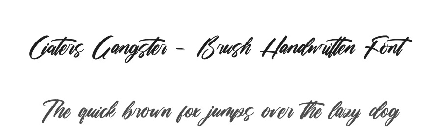 Ciaters Gangster – Brush Handwritten Font by letterenastudios — Script Handwritten Font