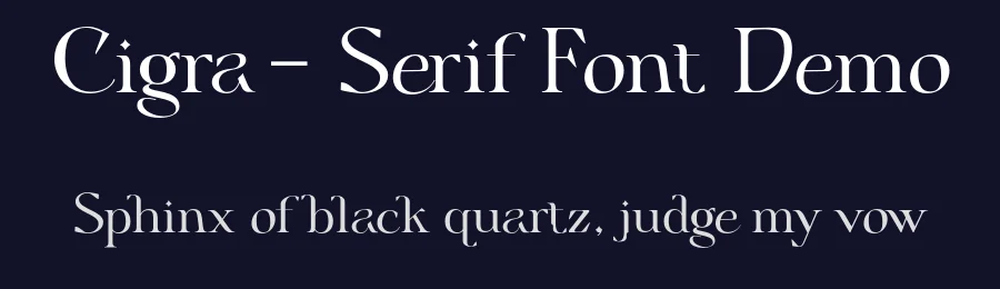 Cigra – Serif Font Demo by Identitype — Serif Font — thumbnail 2