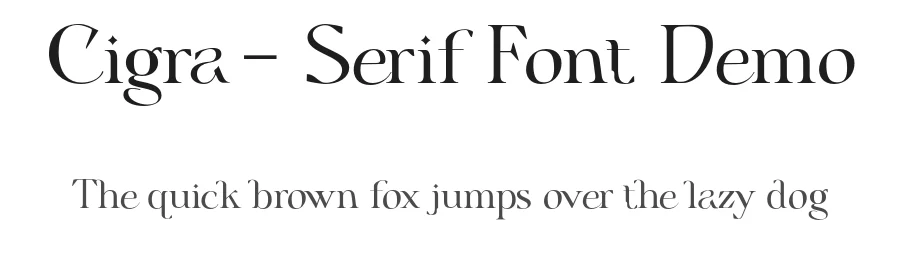 Cigra – Serif Font Demo by Identitype — Serif Font