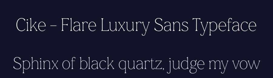 Cike – Flare Luxury Sans Typeface by Casloop Studio — Decorative Font — thumbnail 2