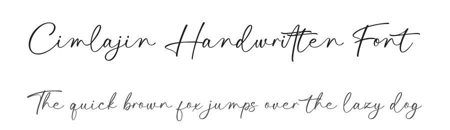 Cimlajin Handwritten Font by Basnistudio — Script Handwritten Font