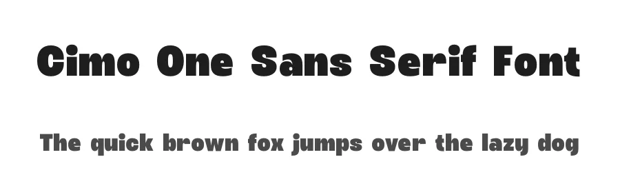 Cimo One Sans Serif Font by timelesstype.co — Display Font