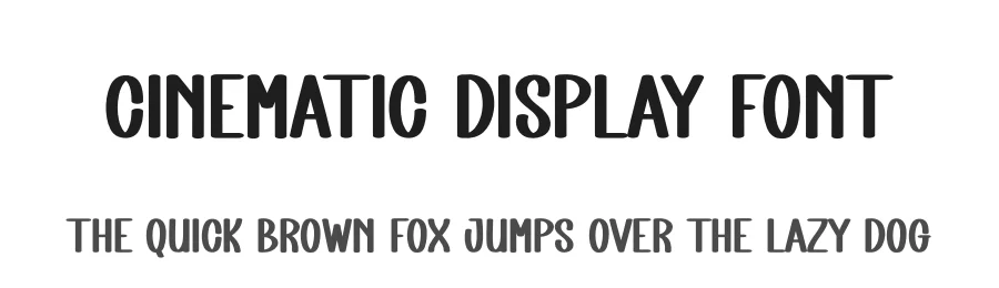 Cinematic Display Font by creativeletter — Display Font