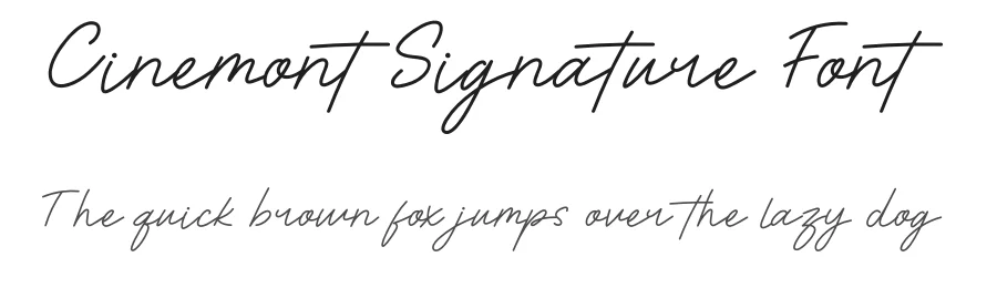 Cinemont Signature Font by BarakaType — Script Handwritten Font
