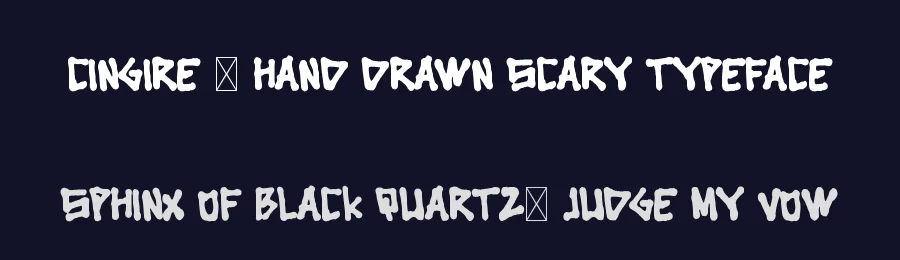 Cingire – Hand drawn scary typeface by WNGSTD — Decorative Font — thumbnail 2
