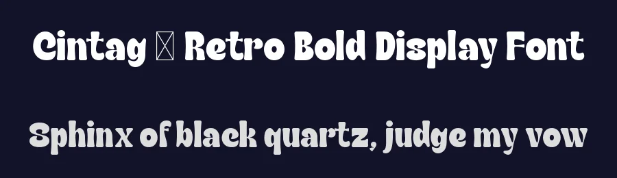 Cintag – Retro Bold Display Font by Maiko Hatta — Decorative Font — thumbnail 2