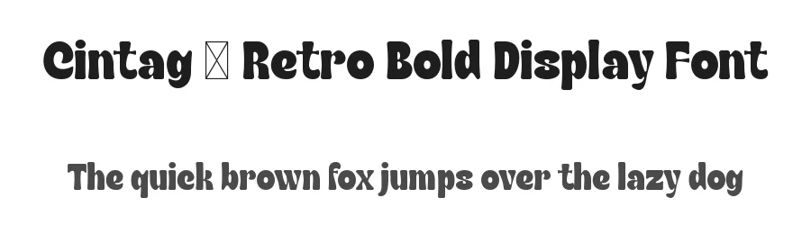 Cintag – Retro Bold Display Font by Maiko Hatta — Decorative Font