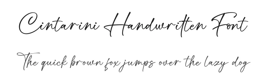 Cintarini Handwritten Font by Basnistudio — Script Handwritten Font