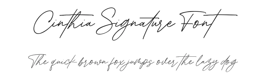 Cinthia Signature Font by metafontsy — Script Handwritten Font
