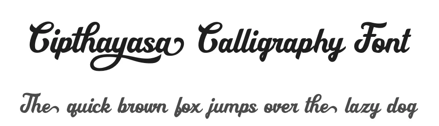 Cipthayasa Calligraphy Font by nurfdesigns — Script Handwritten Font