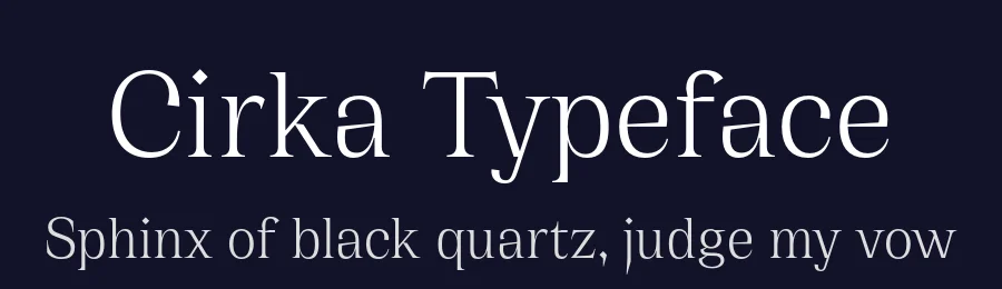 Cirka Typeface by Nick Losacco — Serif Font — thumbnail 2
