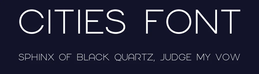 Cities Font by Bruno Perotto — Sans Serif Font — thumbnail 2