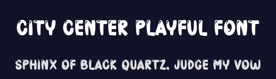 City Center Playful Font by freshtypeink — Display Font — thumbnail 2
