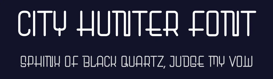 City Hunter Font by el hotcig — Display Font — thumbnail 2