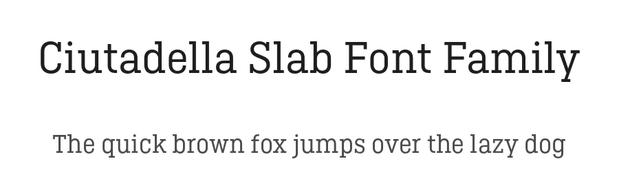 Ciutadella Slab Font Family by Emtype Foundry — Serif Font