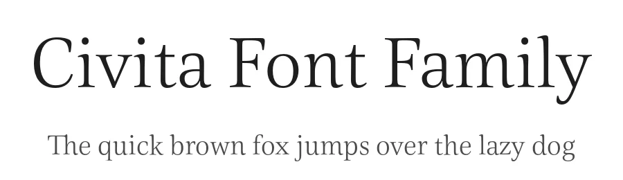 Civita Font Family by Hoftype — Serif Font
