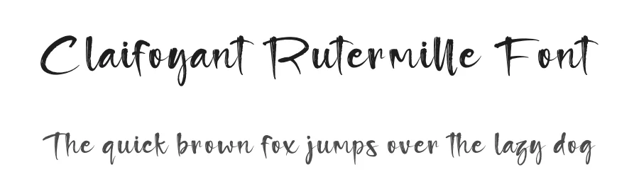 Claifoyant Rutermille Font by glorytype — Script Handwritten Font