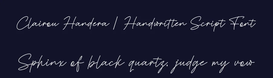 Clairou Handera | Handwritten Script Font by Gracetypestudio — Script Handwritten Font — thumbnail 2