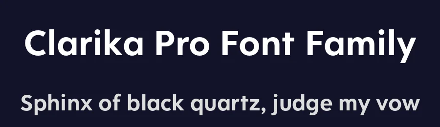 Clarika Pro Font Family by Wild Edge — Sans Serif Font — thumbnail 2