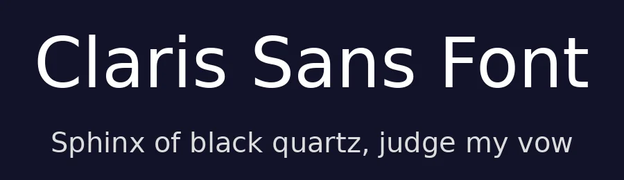 Claris Sans Font by Isaac Chan — Sans Serif Font — thumbnail 2