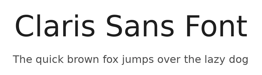 Claris Sans Font by Isaac Chan — Sans Serif Font