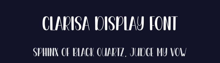 Clarisa Display Font by creativeletter — Display Font — thumbnail 2