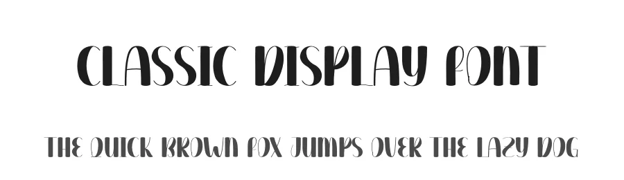 Classic Display Font by andikastudio — Display Font