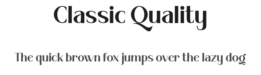 Classic Quality by MasyafiStudio — Serif Font