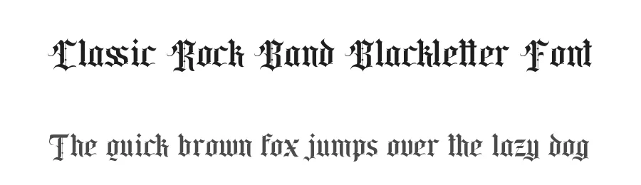 Classic Rock Band Blackletter Font by fontkong — Decorative Font