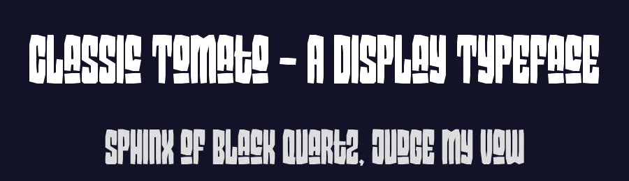 Classic Tomato – A Display Typeface by ari — Decorative Font — thumbnail 2