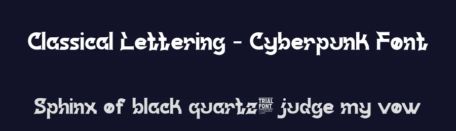 Classical Lettering – Cyberpunk Font by 177Studio — Display Font — thumbnail 2