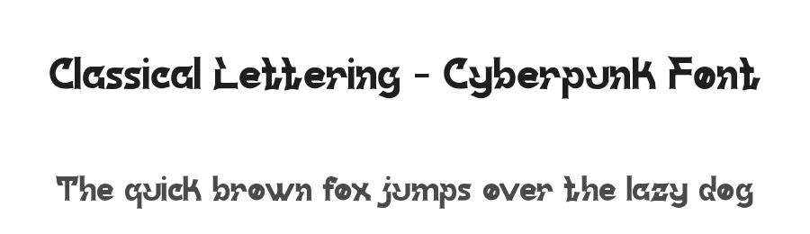 Classical Lettering – Cyberpunk Font by 177Studio — Display Font