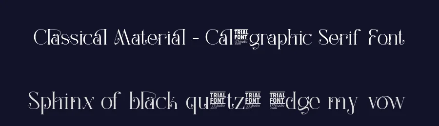 Classical Material – Calligraphic Serif Font by 177Studio — Script Handwritten Font — thumbnail 2