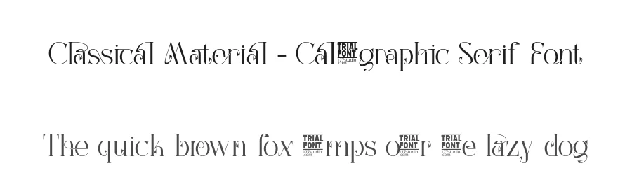 Classical Material – Calligraphic Serif Font by 177Studio — Script Handwritten Font
