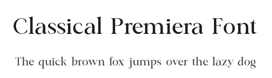 Classical Premiera Font by Zafiratype — Serif Font