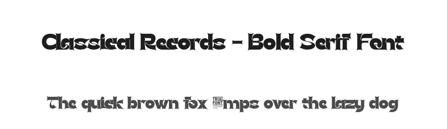 Classical Records – Bold Serif Font by 177Studio — Display Font