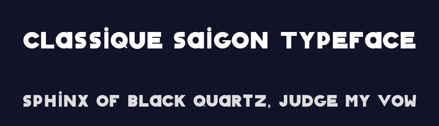 Classique Saigon Typeface by Manh Nguyen — Sans Serif Font — thumbnail 2