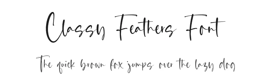 Classy Feathers Font by Timur type — Script Handwritten Font