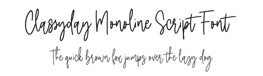 Classyday Monoline Script Font by balpirick — Decorative Font