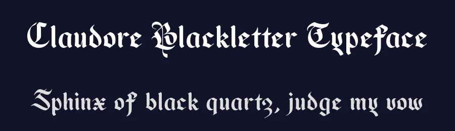 Claudore Blackletter Typeface by Krisma Graph — Blackletter Font — thumbnail 2