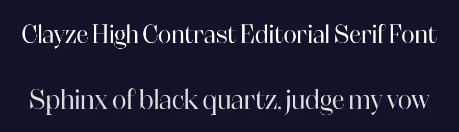 Clayze High Contrast Editorial Serif Font by Amorfa Type — Display Font — thumbnail 2