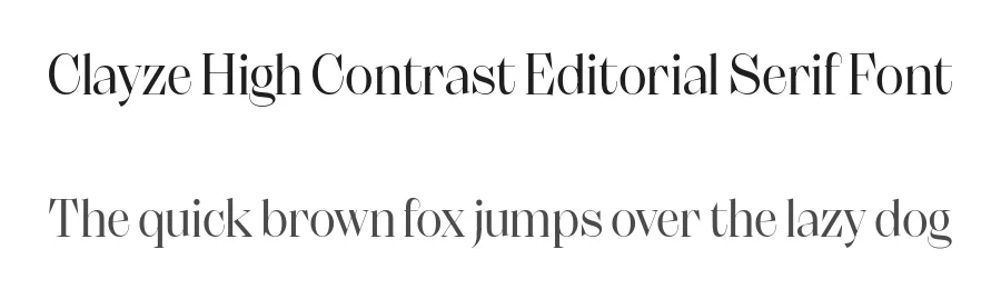 Clayze High Contrast Editorial Serif Font by Amorfa Type — Display Font