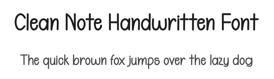 Clean Note Handwritten Font by freshtypeink — Display Font