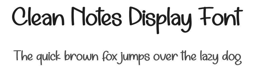 Clean Notes Display Font by andikastudio — Display Font